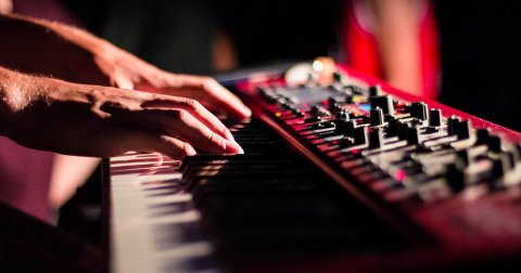 dude playing piano