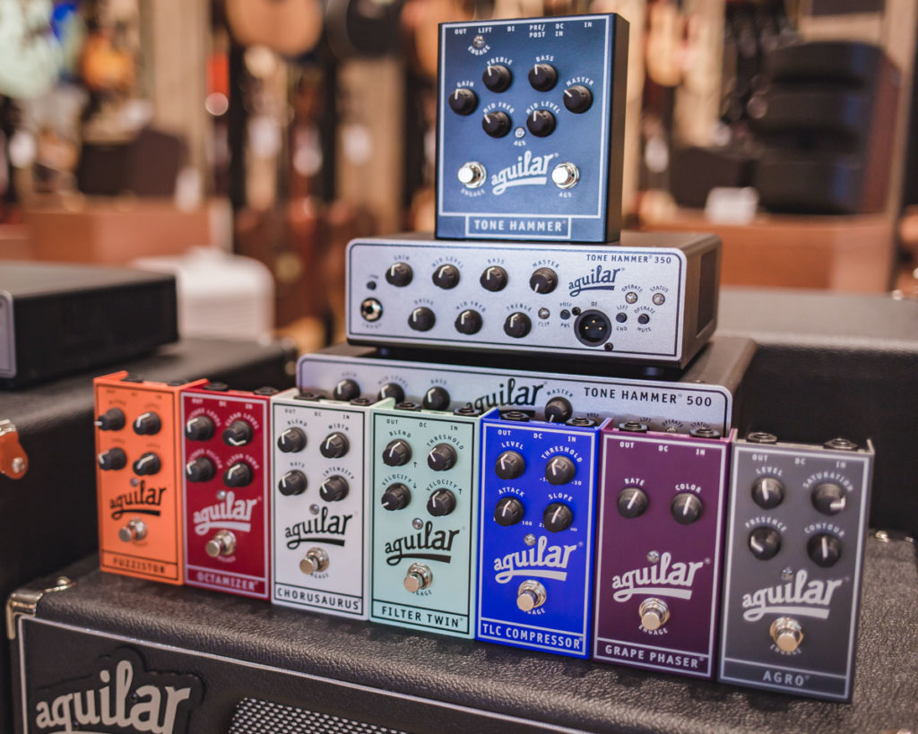 Aguilar Amplification amp heads and pedals