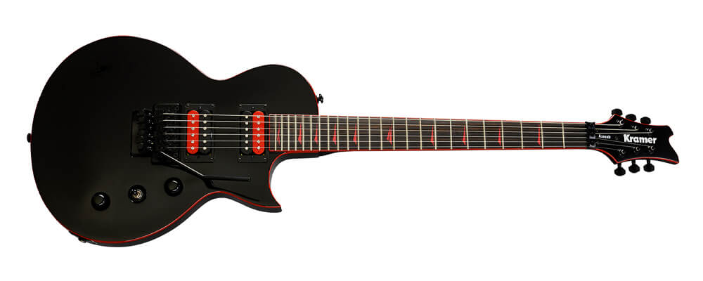 Kramer Assault 220 Electric Guitar, Black - Mahogany body and neck and dual Alnico V humbuckers