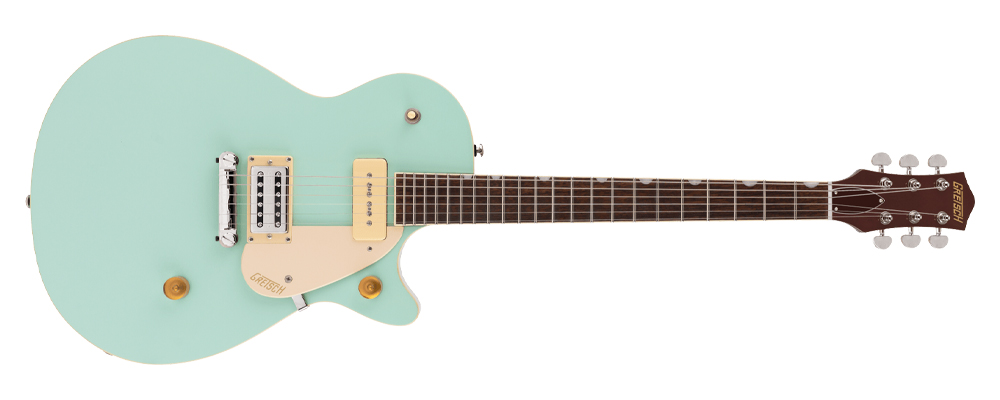 Gretsch G2215-P90 Streamliner Junior Jet Club Electric Guitar, Laurel fretboard, Mint Metallic