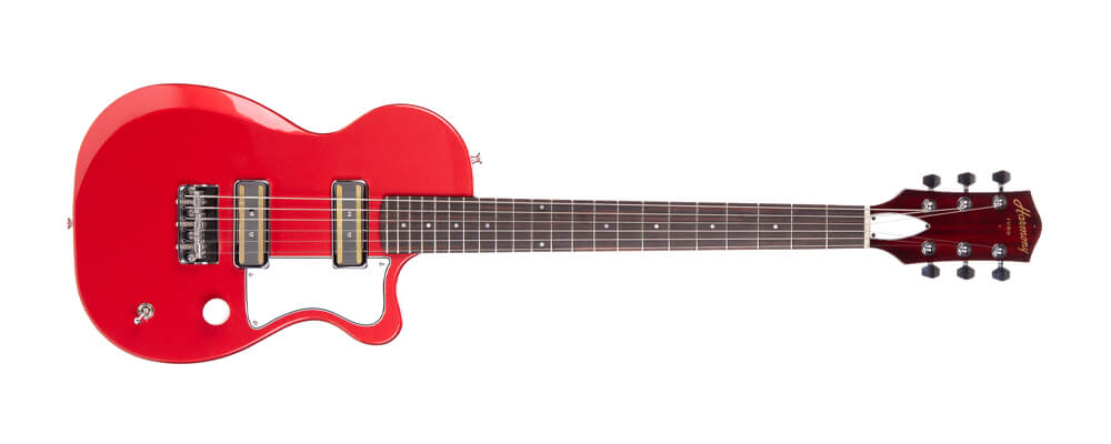 Harmony Juno Harmony Juno Electric Guitar, Rose
 compact but full scaled electric guitar