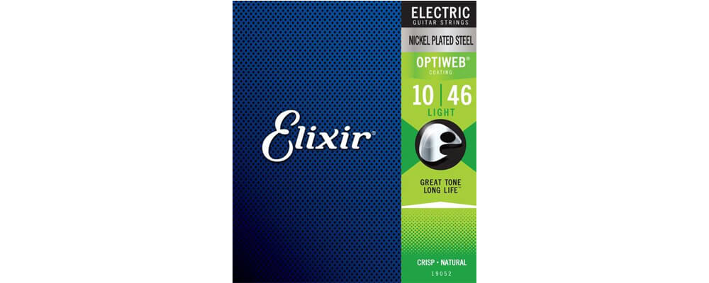 Elixir Nickel Plated Steel with OPTWEB coating 6-strings Electric Guitar Strings 10-46 