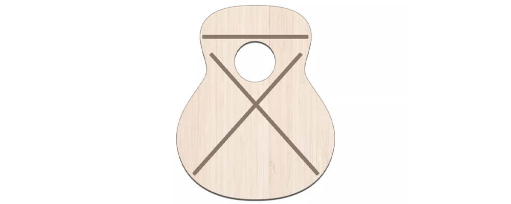 X Acoustic Guitar Bracing