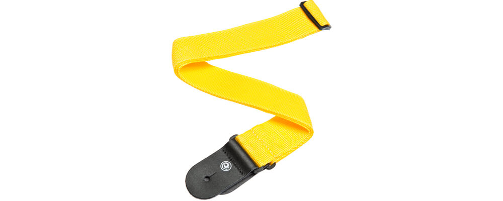 D'Addario PWS110 Polypropylene Guitar Strap, Yellow Merdeka