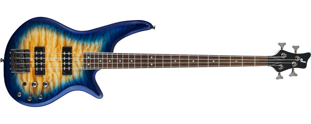 Jackson JS Series Spectra Bass JS3Q QMT Electric Bass Guitar, Amber Blue Burst Merdeka