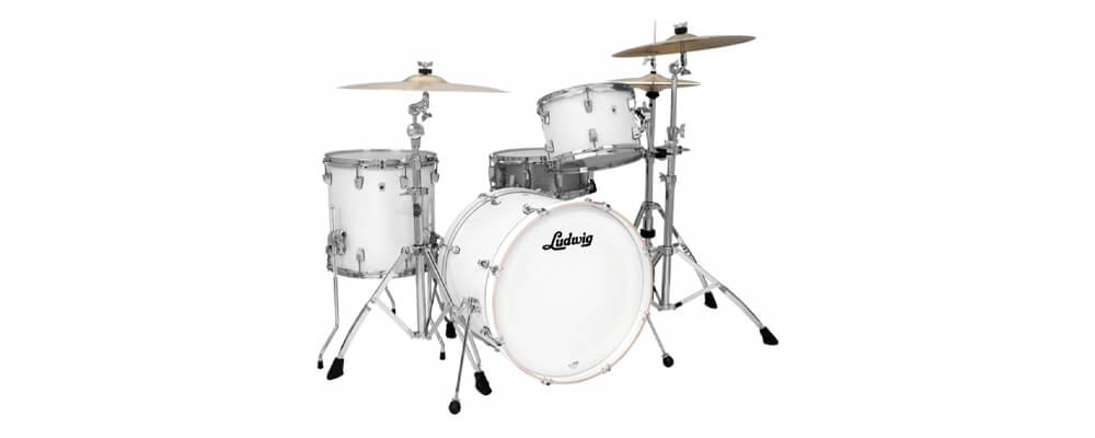 Ludwig L24023TX3T Neusonic 3-Piece Shell Pack (20B+14F+12T), Aspen White Merdeka