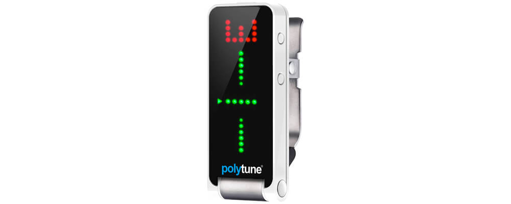 TC Electronic PolyTune Clip Clip-On Tuner, White