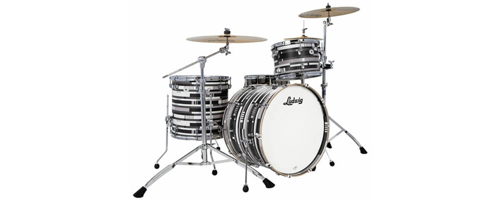 Ludwig L24233TXDB Neusonic 3-Piece Shell Pack in Black Oyster Entry-Level Drums