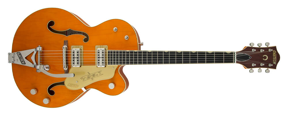 Gretsch G6120T-59 Vintage Select Chet Atkins Hollowbody w/Bigsby, Vintage Orange Stain Gitar Hollowbody & Semi-Hollowbody