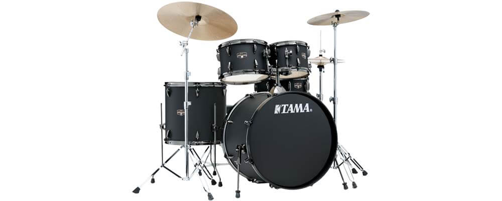 12. TAMA IP52H6WBN-BOB Imperialstar 5-Piece Drum Kit w/Black Hardware, Blacked Out Black