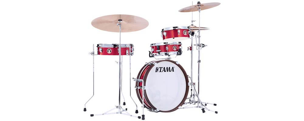 6. TAMA LJK48P-BRM Club-JAM Pancake 4-Piece Basic Drum Kit, Burnt Red Mist