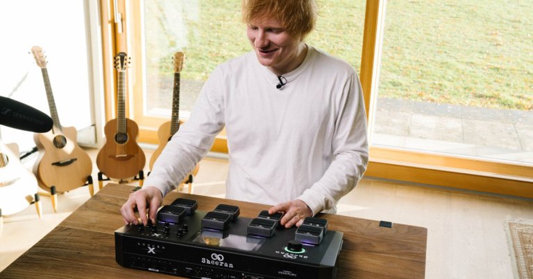 Ed Sheeran with the Sheeran Looper X